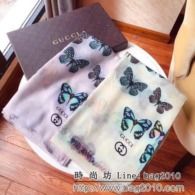GUCCI古馳2018年早春度假系列 羊絨長圍巾 LLWJ6690